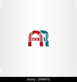 letter a and r combination ar logo vector Stock Vector