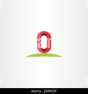 letter o zero 0 number vector logo icon Stock Vector