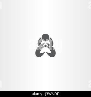 man praying vector icon symbol design Stock Vector