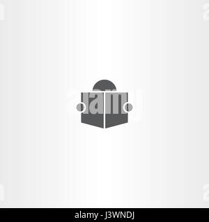 man read book icon symbol vector sign logo Stock Vector