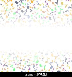 Colored Musical Notes Pattern Stock Vector