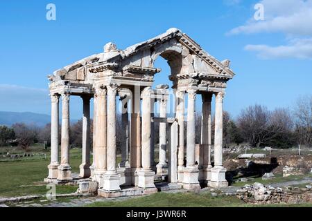 Aphrodisias was a small ancient Greek city in the historic Caria cultural region of western Anatolia Stock Photo