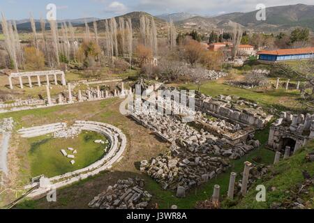 Aphrodisias was a small ancient Greek city in the historic Caria cultural region of western Anatolia Stock Photo