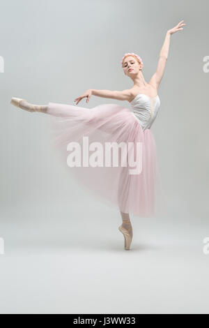 Blonde ballerina in studio Stock Photo
