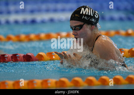 Bergen, Norway. 07th May, 2017. Ida Hulkko of Finland secured a third place in the womens 50m breastroke knockoutfinal posting a third round swim of 34.16 in the final Credit: Kjell Eirik Irgens Henanger/Alamy Live News Stock Photo