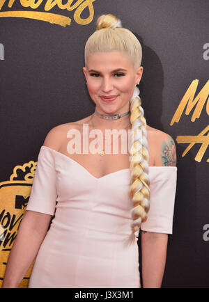 Carly Aquilino at the 2017 MTV Movie And TV Awards held at The Shrine
