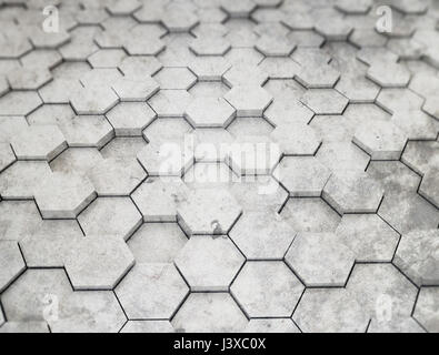 Hexagon pattern 3d background Stock Photo