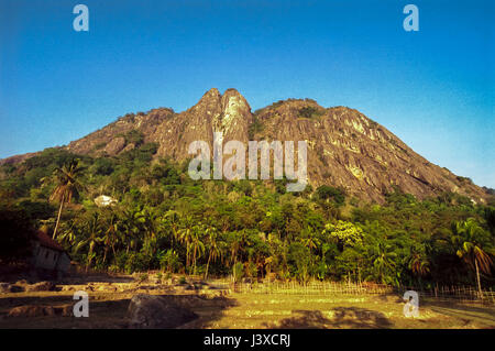 Gunung Parang (Mount Parang), an andesite mountain of volcanic rock in West Java, Indonesia. Stock Photo