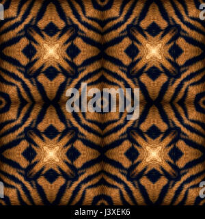 Tiger skin, seamless abstract pattern or background, natural pattern by mother nature. Stock Photo