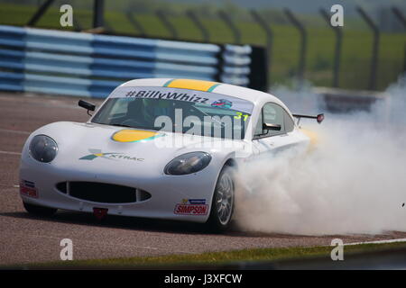 Charlie Digby in the Ginetta Junior Cup at Thruxton race course during free practice on Saturday, 6th of May Stock Photo