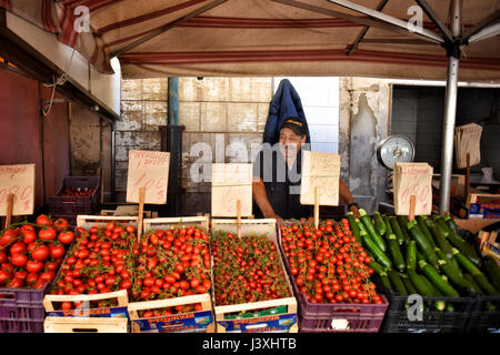 Reportage Photographs of Italian Mediterranean Food and Fish Market Stock Photo