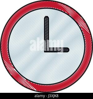drawing watch clock time minute image Stock Vector
