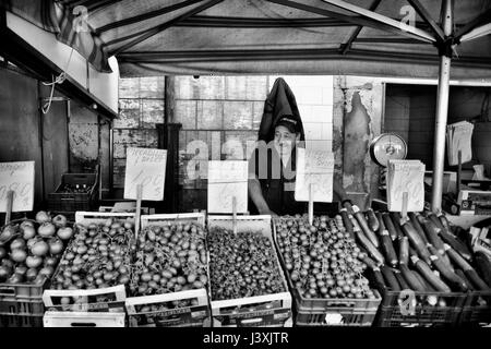 Reportage Photographs of Italian Mediterranean Food and Fish Market Stock Photo