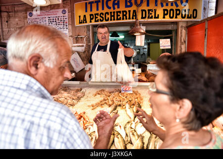 Reportage Photographs of Italian Mediterranean Food and Fish Market Stock Photo