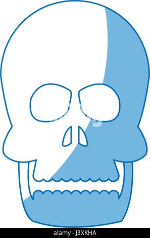 human skull anatomy health front image Stock Vector