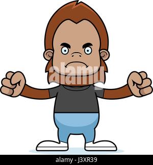 A cartoon illustration of an angry looking bigfoot Stock Vector Image ...