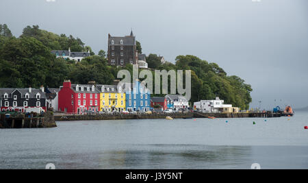 Tobermory, the capital of the Isle of Mull in the Scottish Inner Hebrides. It is located in the northeastern part of the island near the northern entr Stock Photo