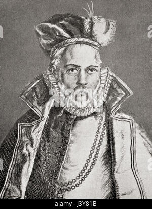 Tycho Brahe, born Tyge Ottesen Brahe,  1546 – 1601.  Danish nobleman and astronomer. From Hutchinson's History of the Nations, published 1915. Stock Photo