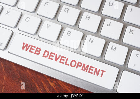 Button of keyboard with words Web development. Stock Photo