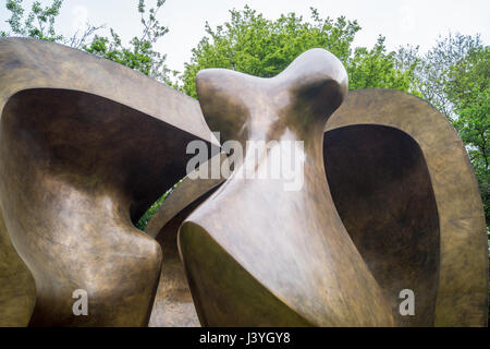 sculpture by Henry Moore, Henry Moore Foundation, Perry Green, Hertfordshire, England Stock Photo