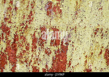 Texture of rusty iron with cracked and otslaivsheysya places pale green paint as the background grunge Stock Photo