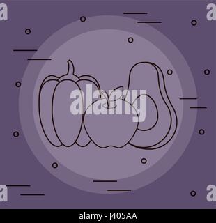 fruits and vegetables icons Stock Vector