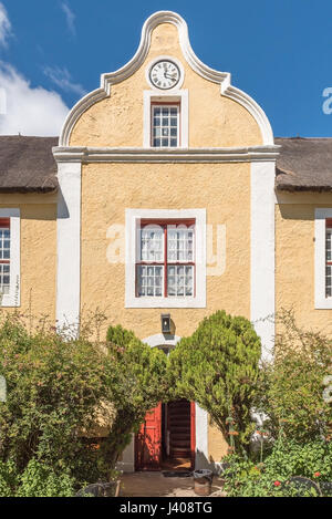 GENADENDAL, SOUTH AFRICA - MARCH 27, 2017: Herrnhut House in Genadendal, built 1838, first training centre for teachers in South Africa, now the missi Stock Photo