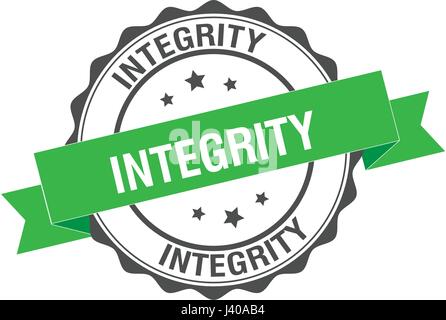 Integrity stamp illustration Stock Vector