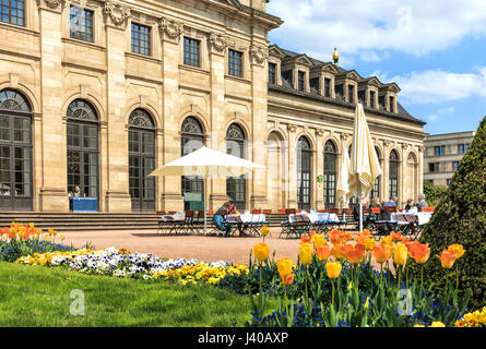 Orangerie terrace of Castle Garden in historical Fulda, Germany Stock Photo