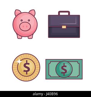 Money-related objects design Stock Vector