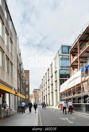 Perspective along Chancery Lane. Chancery Lane, London, United Kingdom. Architect: Bennetts Associates Architects, 2015. Stock Photo