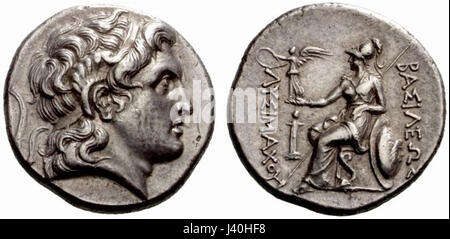 Lisimachus silver tetradrachm Stock Photo