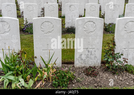 New Passchendaele military cemetery  in West Flanders, Belgium Stock Photo