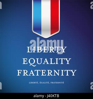 France glag - Liberty, equality, fraternity Stock Vector