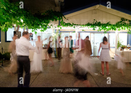 Wedding Dance Floor Long Exposure Stock Photo