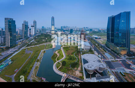 Songdo Central Park in Songdo  District, Incheon South Korea. Stock Photo