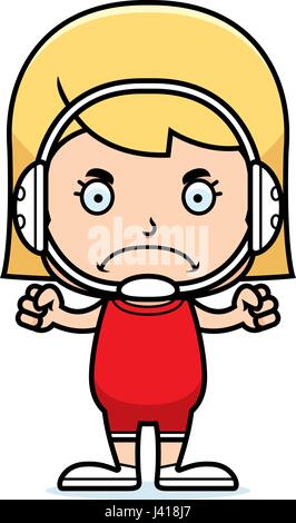 A cartoon wrestler girl looking angry Stock Vector Image & Art - Alamy