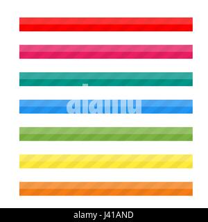 Colored striped lines for web. Vector illustration Stock Vector