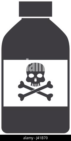 Bottle Of Poison With Skull And Crossbones Warning Sign On Label Stock Photo Alamy