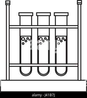 test tube rack line icon vector isolated illustration Stock Vector ...