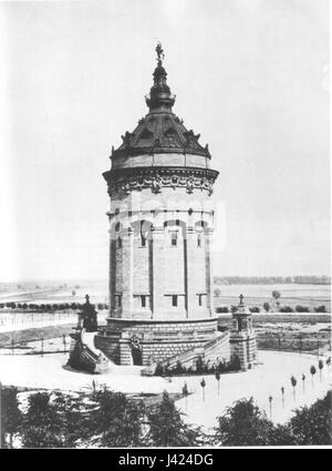 Mannheim Wasserturm 1889 Stock Photo