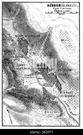 Map of Hebron (1912) Stock Photo