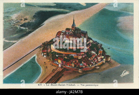 Le Mont-Saint-Michel-FR-50-carte postale-vers 1930-A04 Stock Photo