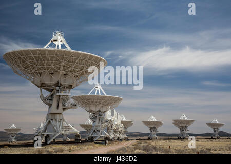 Datil, New Mexico - The Very Large Array radio telescope consists of 27 large dish antennas on the Plains of San Agustin in western New Mexico. The fa Stock Photo