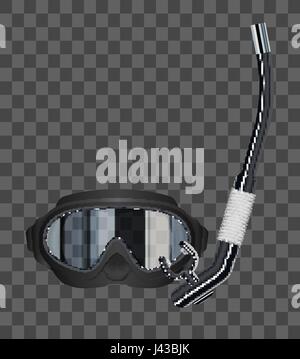 real transparent glasses scuba diving mask vector Stock Vector