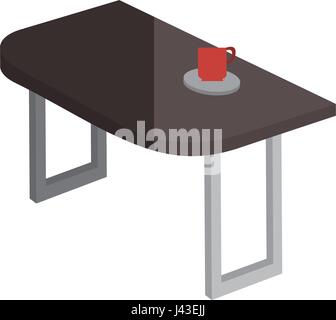 table wooden isometric icon Stock Vector