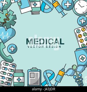 healthcare related icons image Stock Vector