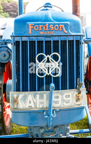 A Fordson E27N Major diesel tractor with a Perkins Diesel engine.  Made in England during 1940s. Stock Photo