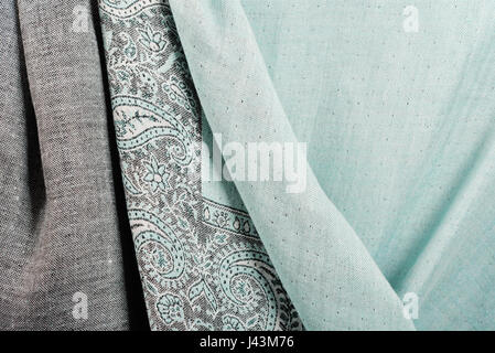 Indian pashmina shawl with pattern, can be used as background Stock Photo