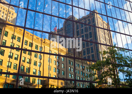 Boston, Massachusetts, USA  - July 4,2016: Five Hundred Boylston Building in Boston. This building in the Back Bay in known as the headquarters of the Stock Photo